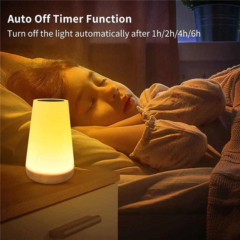 Dimmable Touch Lamp | 5 Brightness Levels | 13 RGB Colors