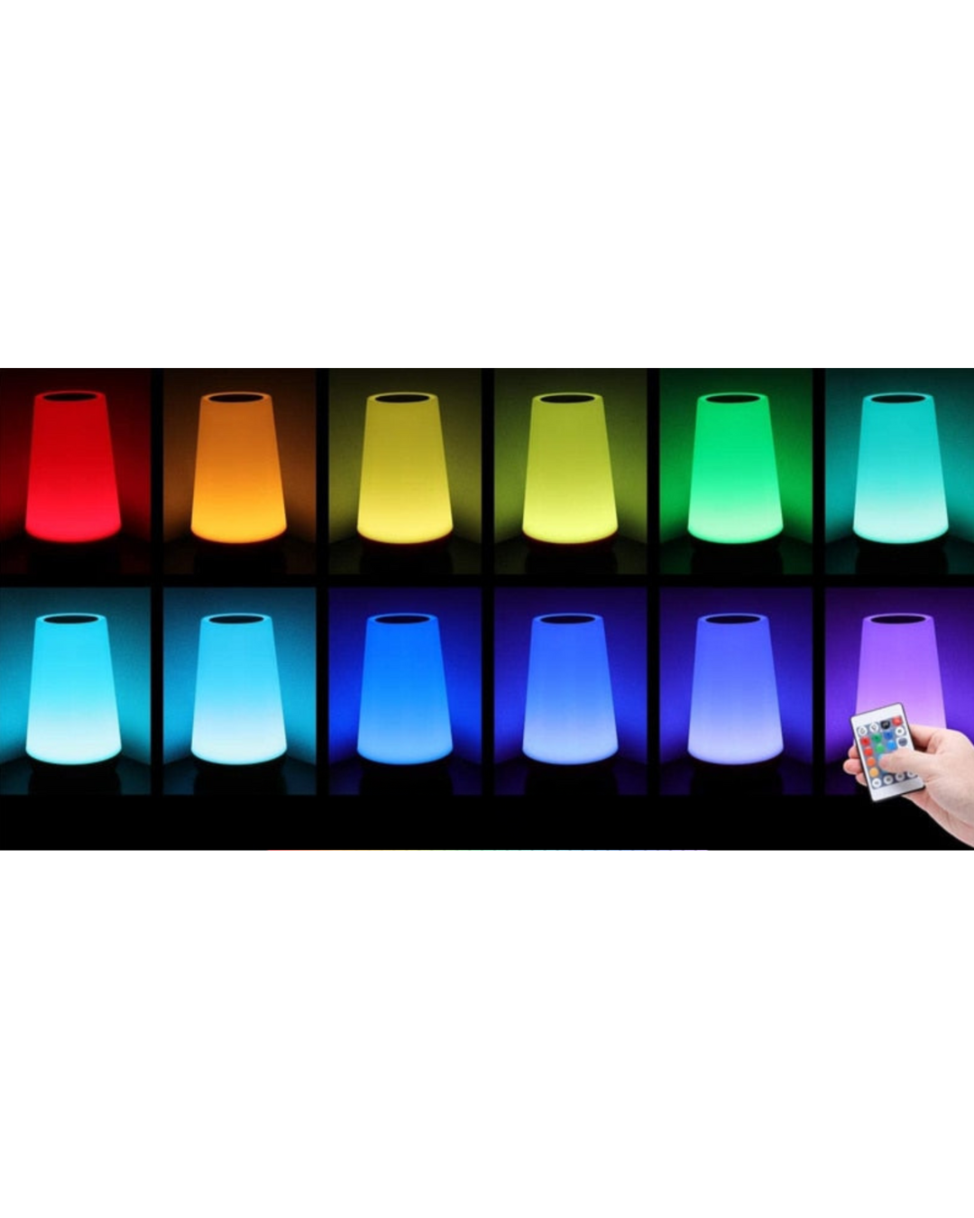 Dimmable Touch Lamp | 5 Brightness Levels | 13 RGB Colors