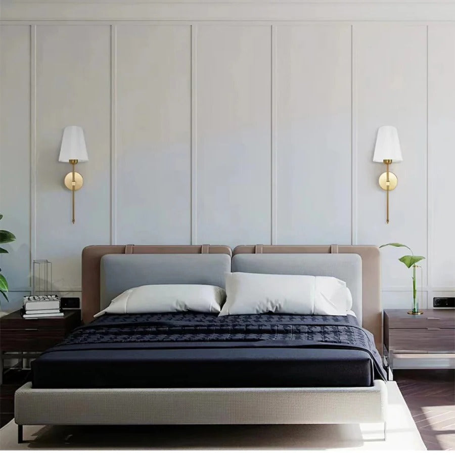 Wireless Rechargeable Wall Sconce with Remote + Touch, Warm, Natural, and Cold White Light